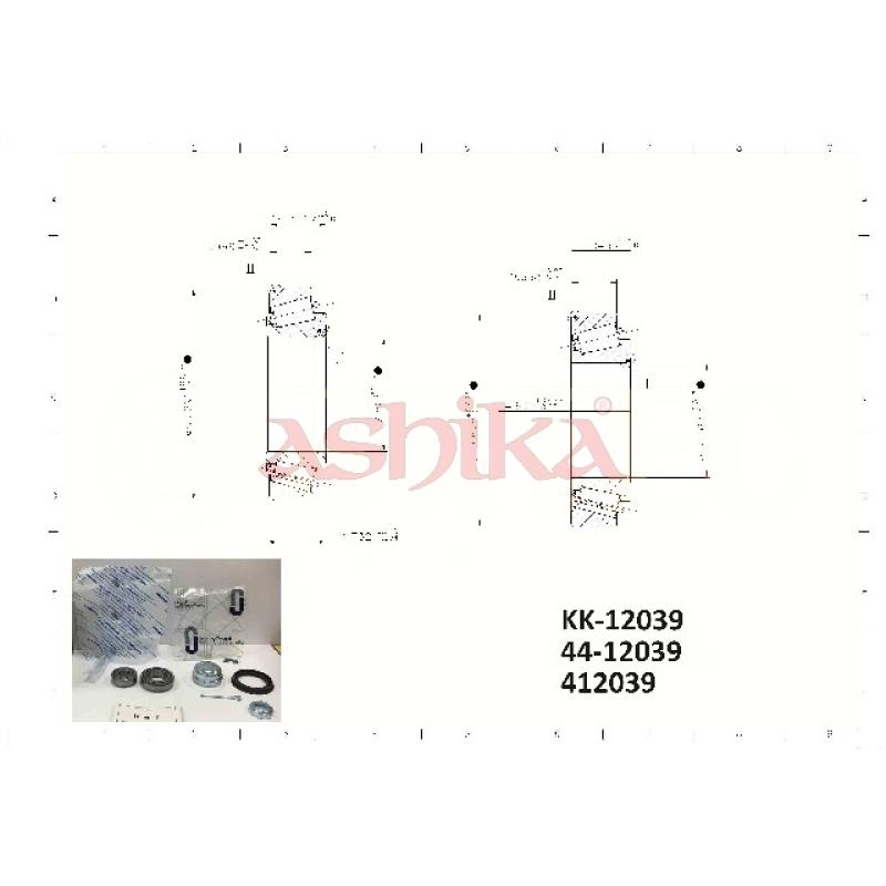 Roulement de roue avant ASHIKA 44-12039 - Visuel 1