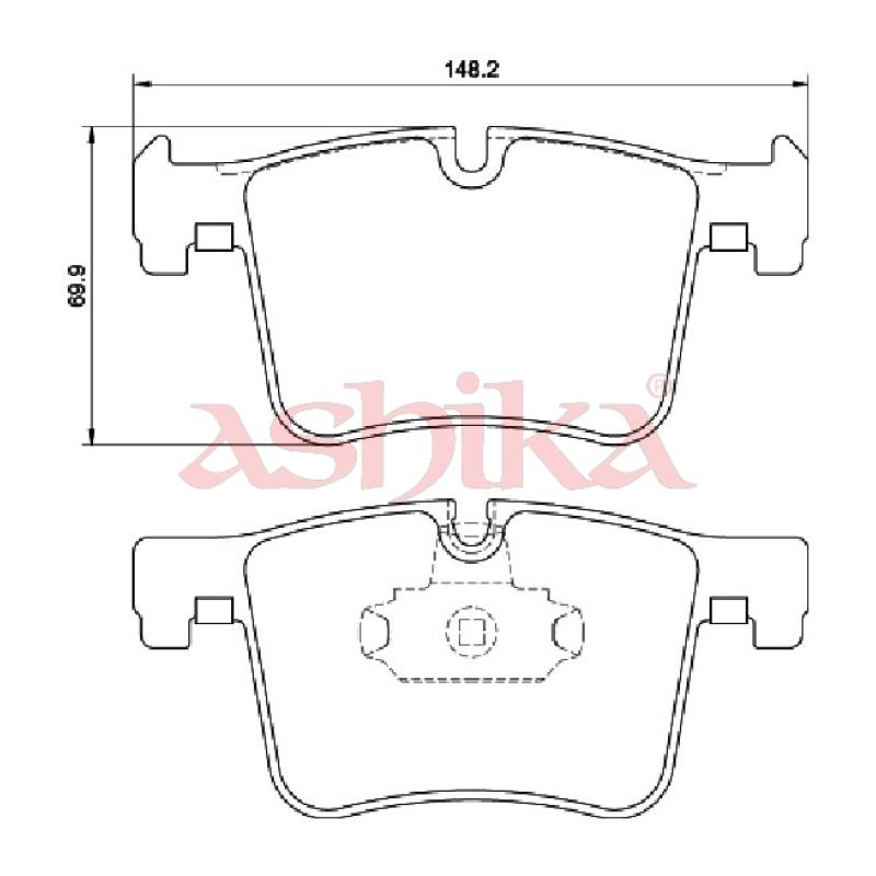 Jeu de 4 plaquettes de frein avant ASHIKA 50-00-0106 - Visuel 1