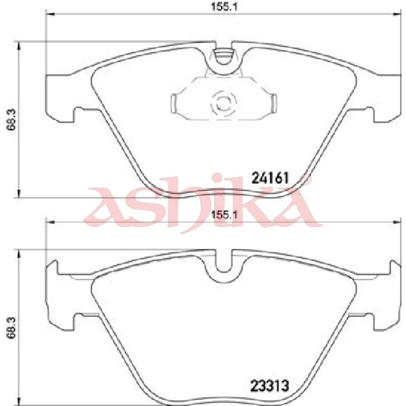 Jeu de 4 plaquettes de frein avant ASHIKA 50-00-0114 - Visuel 1
