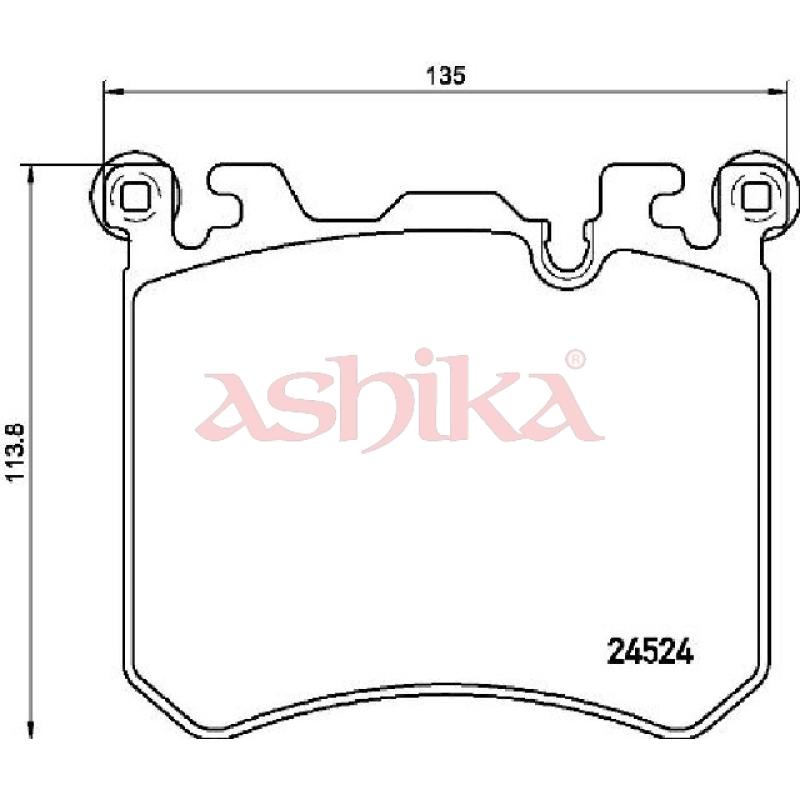 Jeu de 4 plaquettes de frein avant ASHIKA 50-00-0133 - Visuel 1