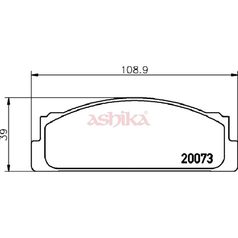 Jeu de 4 plaquettes de frein avant ASHIKA 50-00-0249 - Visuel 1