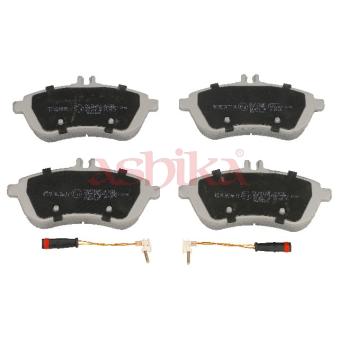 Jeu de 4 plaquettes de frein avant ASHIKA OEM A0074201620