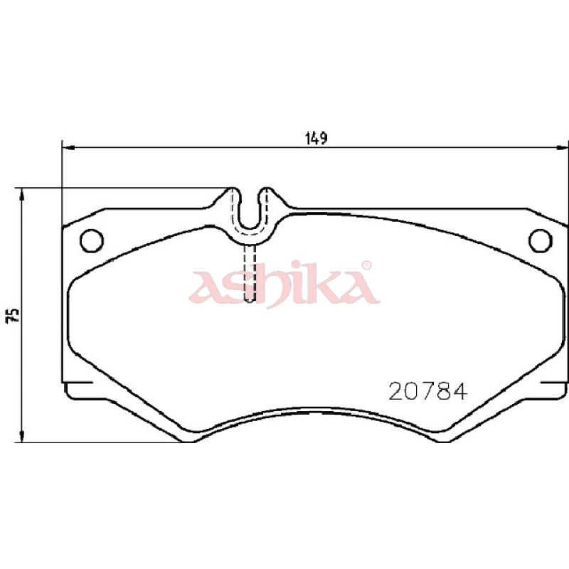 Jeu de 4 plaquettes de frein avant ASHIKA 50-00-0530 - Visuel 1