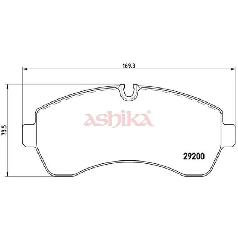 Jeu de 4 plaquettes de frein avant ASHIKA 50-00-0539 - Visuel 1