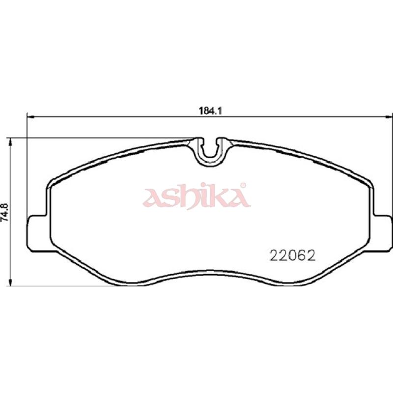 Jeu de 4 plaquettes de frein avant ASHIKA 50-00-0545 - Visuel 1