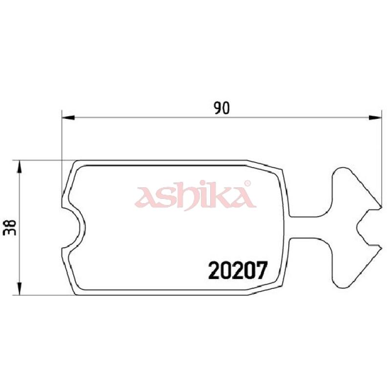 Jeu de 4 plaquettes de frein avant ASHIKA 50-00-0648 - Visuel 1