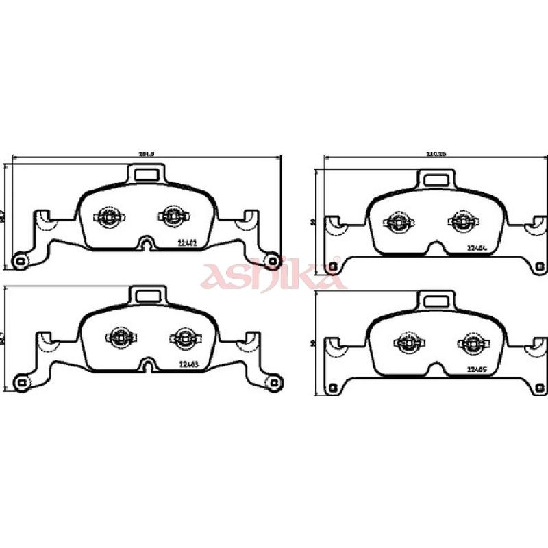 Jeu de 4 plaquettes de frein avant ASHIKA 50-00-0918 - Visuel 1