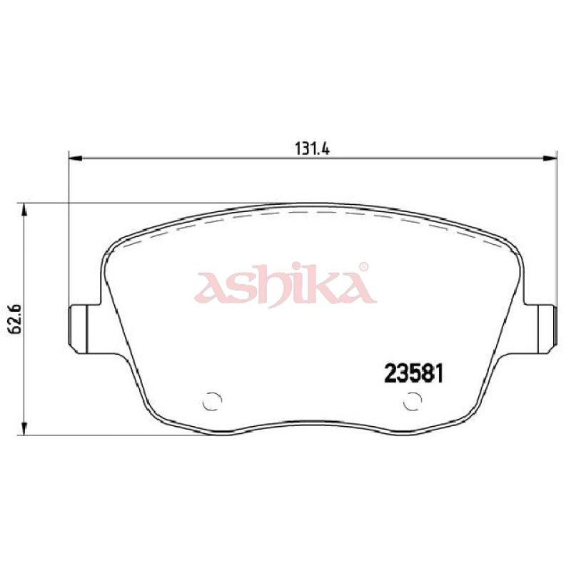 Jeu de 4 plaquettes de frein avant ASHIKA 50-00-0935 - Visuel 1