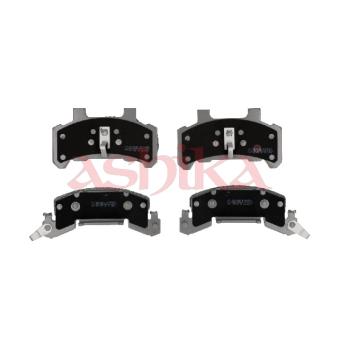 Jeu de 4 plaquettes de frein avant ASHIKA 50-0W-W22