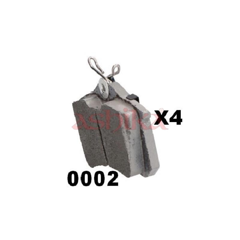 Jeu de 4 plaquettes de frein arrière ASHIKA 51-00-00002 - Visuel 2