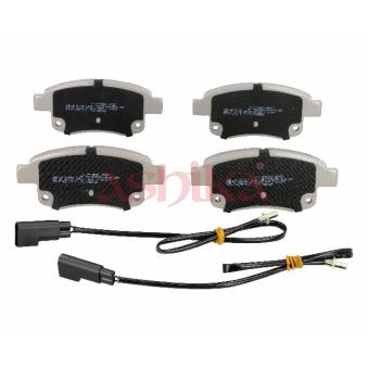 Jeu de 4 plaquettes de frein arrière ASHIKA OEM 6C112M008AD