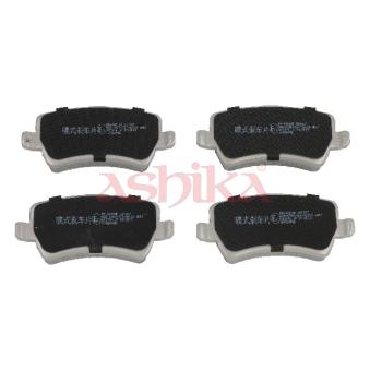 Jeu de 4 plaquettes de frein arrière ASHIKA OEM 6G912M008FD Jeu de 4 plaquettes de frein arrière ASHIKA OEM 6G912M008FD