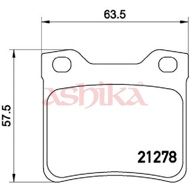 Jeu de 4 plaquettes de frein arrière ASHIKA 51-00-0615 - Visuel 1