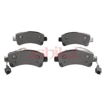 Jeu de 4 plaquettes de frein arrière ASHIKA OEM 77367094
