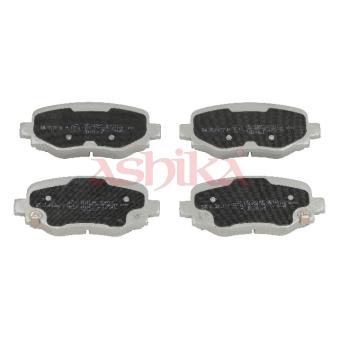 Jeu de 4 plaquettes de frein arrière ASHIKA 51-09-913