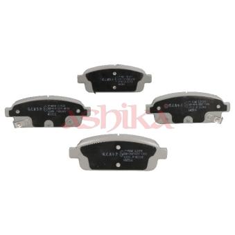 Jeu de 4 plaquettes de frein arrière ASHIKA OEM 1605296 Jeu de 4 plaquettes de frein arrière ASHIKA OEM 1605296