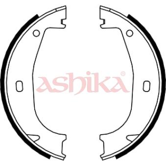 Jeu de mâchoires de frein, frein de stationnement ASHIKA 55-00-0103
