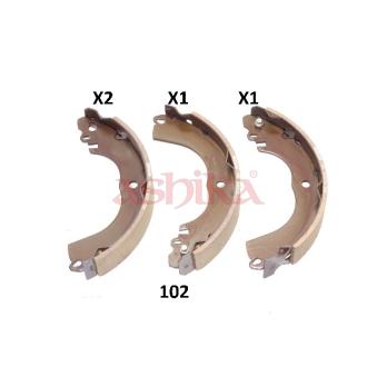 Jeu de mâchoires de frein ASHIKA 55-01-102 pour VOLVO V40 C-Zero - 67cv