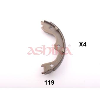 Jeu de mâchoires de frein, frein de stationnement ASHIKA 55-01-119