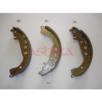 Jeu de mâchoires de frein ASHIKA 55-02-204 pour MAZDA 929 1.0 - 68cv