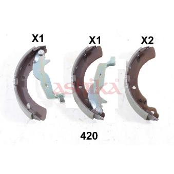 Jeu de mâchoires de frein ASHIKA OEM 04431S5SE50
