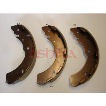 Jeu de mâchoires de frein ASHIKA 55-05-510 pour ISUZU D-MAX 2.5 CRDi - 163cv