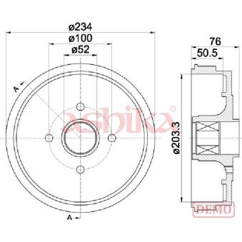 Tambour de frein ASHIKA OEM 8200290352