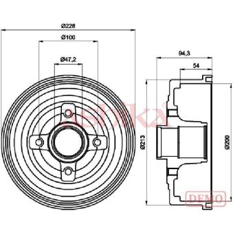 Tambour de frein ASHIKA OEM 9196290