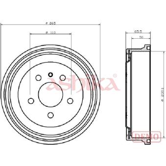 Tambour de frein ASHIKA OEM 568060