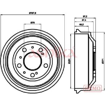 Tambour de frein ASHIKA OEM 1306211080