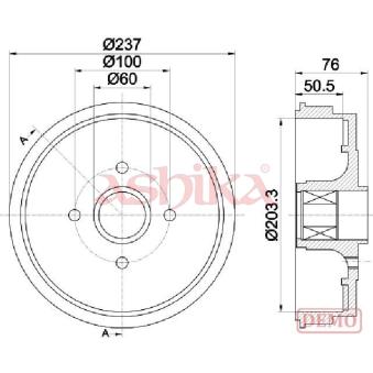 Tambour de frein ASHIKA OEM 432021782R