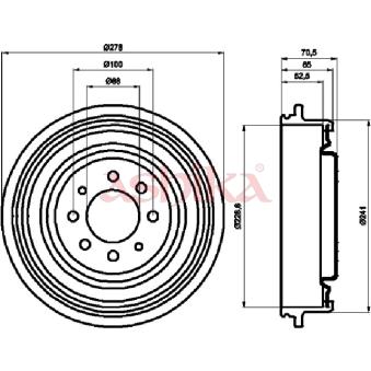 Tambour de frein ASHIKA OEM 7700710511 Tambour de frein ASHIKA OEM 7700710511