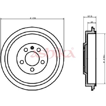 Tambour de frein ASHIKA OEM 1J0609617B