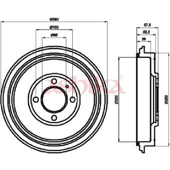 Tambour de frein ASHIKA OEM 6K9609617