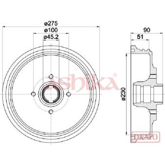 Tambour de frein ASHIKA OEM 6K9501615D