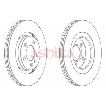 Jeu de 2 disques de frein avant ASHIKA OEM 1J0615301P Jeu de 2 disques de frein avant ASHIKA OEM 1J0615301P