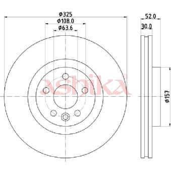 Jeu de 2 disques de frein avant ASHIKA 60-0L-L16