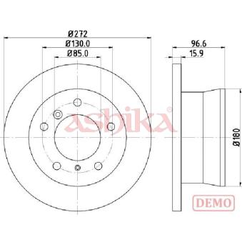 Jeu de 2 disques de frein arrière ASHIKA OEM 7700426204