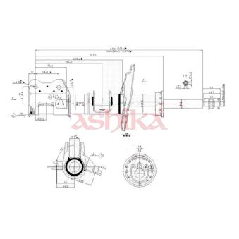 Amortisseur avant gauche ASHIKA MA-00158
