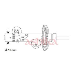 Amortisseur avant droit ASHIKA OEM 9820326080