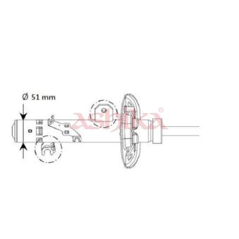 Amortisseur avant gauche ASHIKA OEM 9810915780