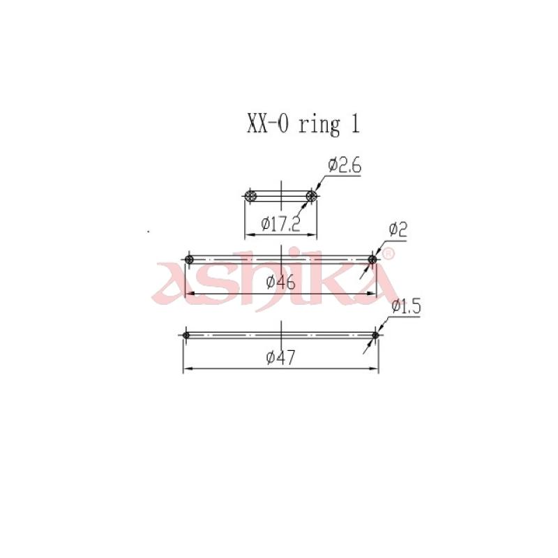 Kit de bagues d'étanchéité ASHIKA ORING1 - Visuel 1