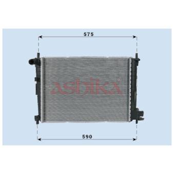 Radiateur, refroidissement du moteur ASHIKA OEM 1671695