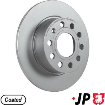 Jeu de 2 disques de frein arrière JP GROUP OEM 1K0615601K