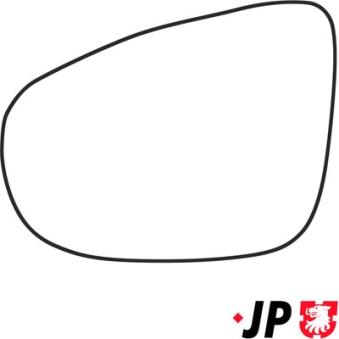 Verre de rétroviseur, rétroviseur extérieur JP GROUP 1189304770