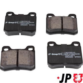 Jeu de 4 plaquettes de frein arrière JP GROUP OEM A0004209820