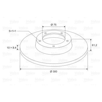 Jeu de 2 disques de frein arrière VALEO [186125]