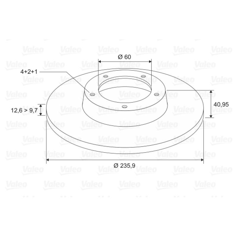 Jeu de 2 disques de frein avant VALEO 186187 - Visuel 1