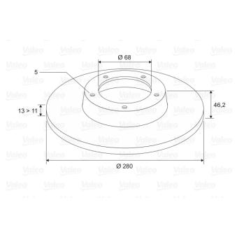 Jeu de 2 disques de frein avant VALEO OEM 8D0615301A