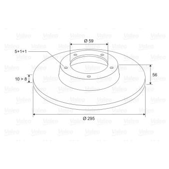 Jeu de 2 disques de frein arrière VALEO OEM 9566928380